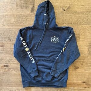 Salty Crew Navy Blue Logo Crewneck Sweatshirt with Sleeve Graphics, Large